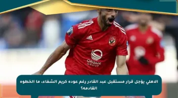الأهلي يؤجل قرار مستقبل عبد القادر رغم عودة كريم الشفاء، ما الخطوة القادمة؟